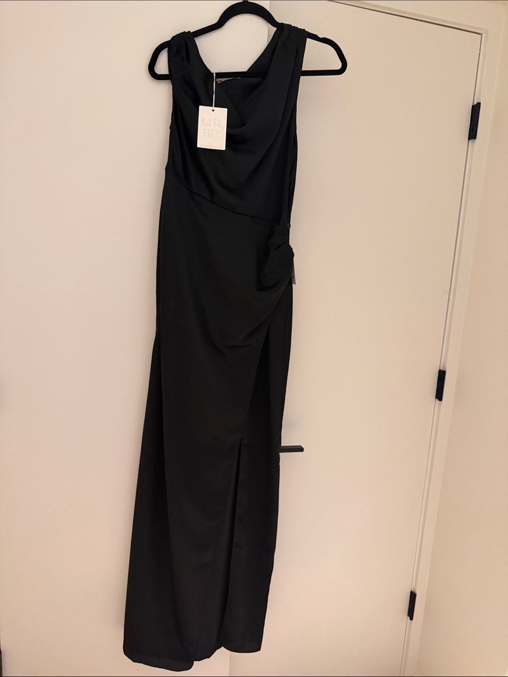 Show Me Your MuMu Black Draped Maxi Dress